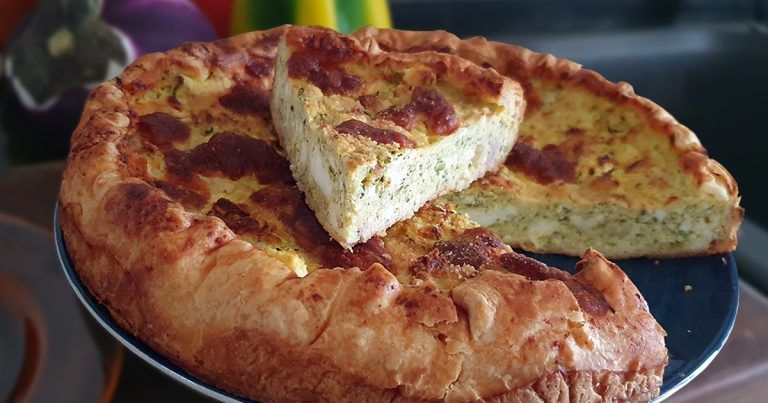 Torta salata con ricotta e zucchine