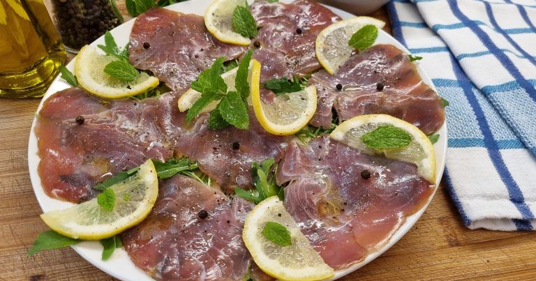 Carpaccio di tonno affumicato
