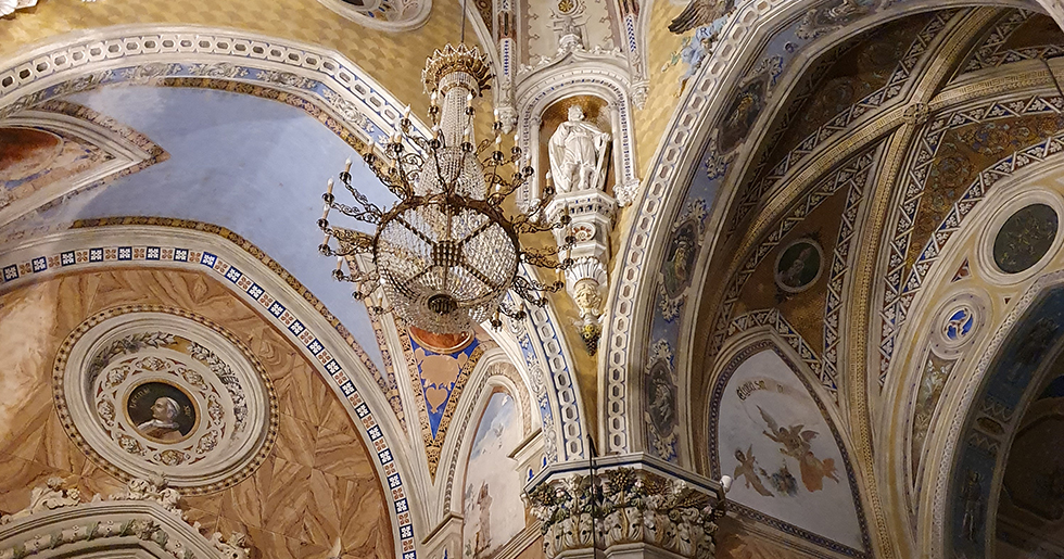 Particolare degli affreschi del Santuario di Custonaci.