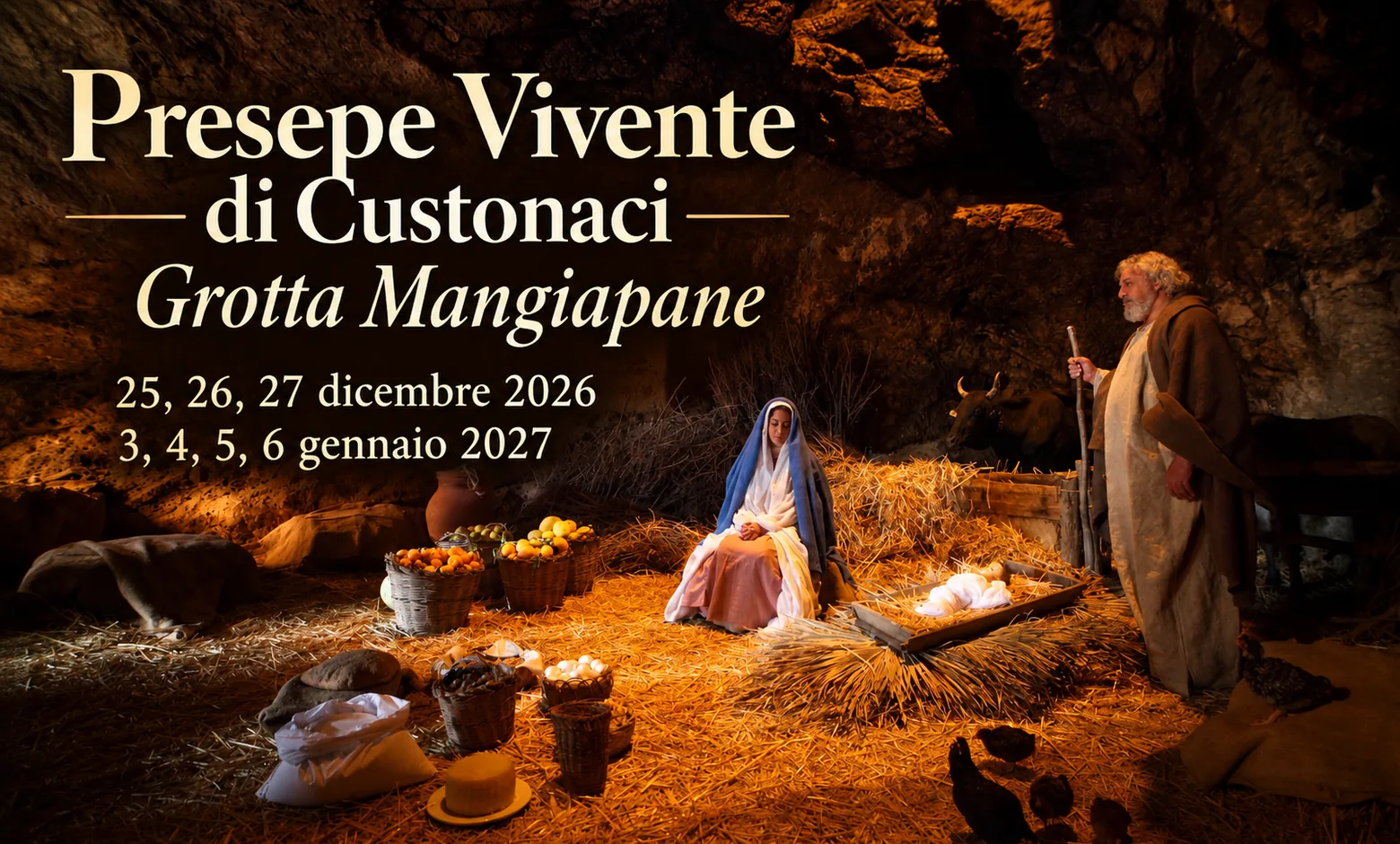 Presepe vivente Custonaci: la Natività nella Grotta Mangiapane